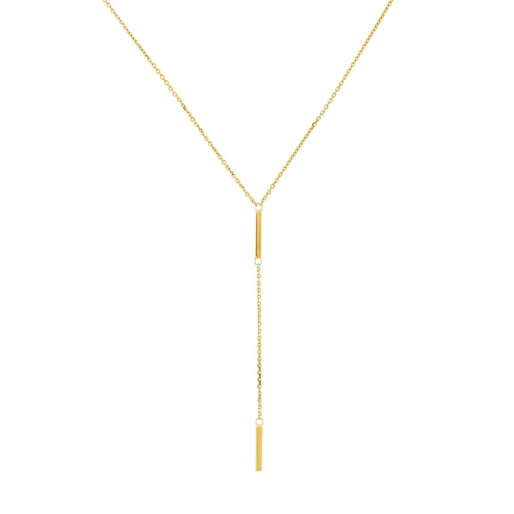 Double Mini Bar Lariat Necklace