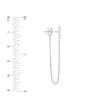 Front to Back CZ Staple Bar Earrings