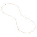 Sterling Silver CZ and Open Heart Station Long Necklace