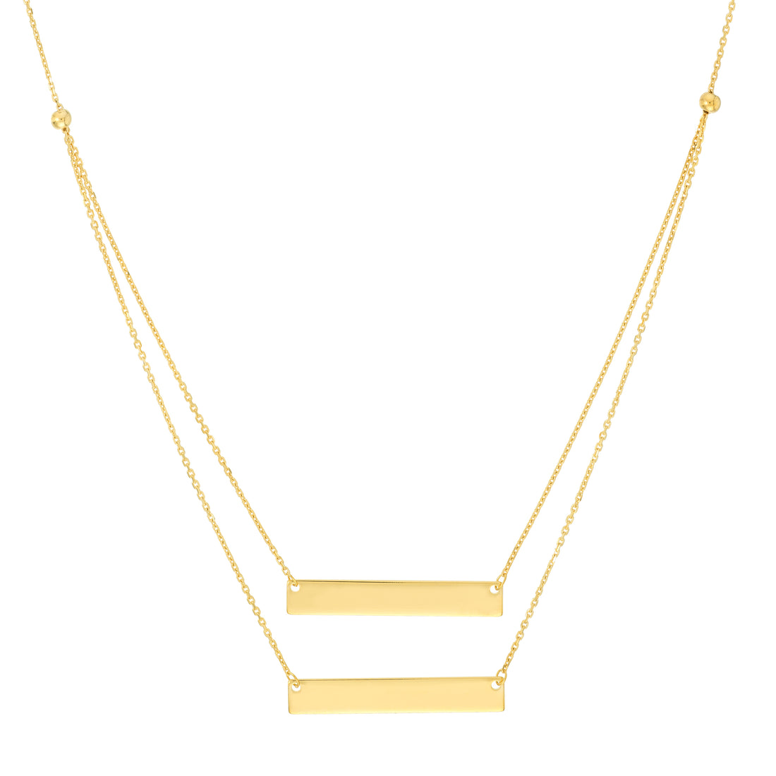 Mini Bar Layered Duo Adjustable Necklace