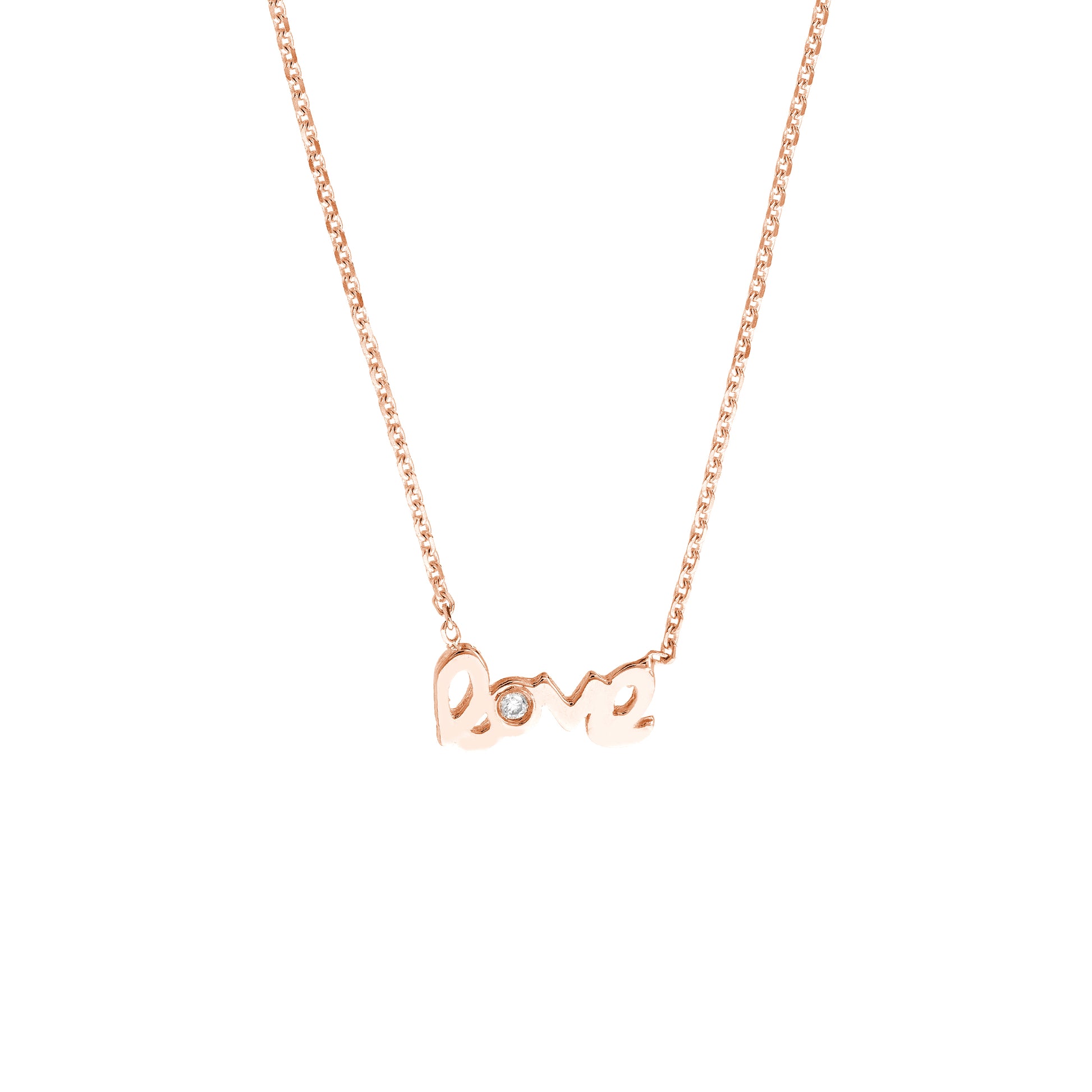 Mini Love Necklace with 1pt Diamond