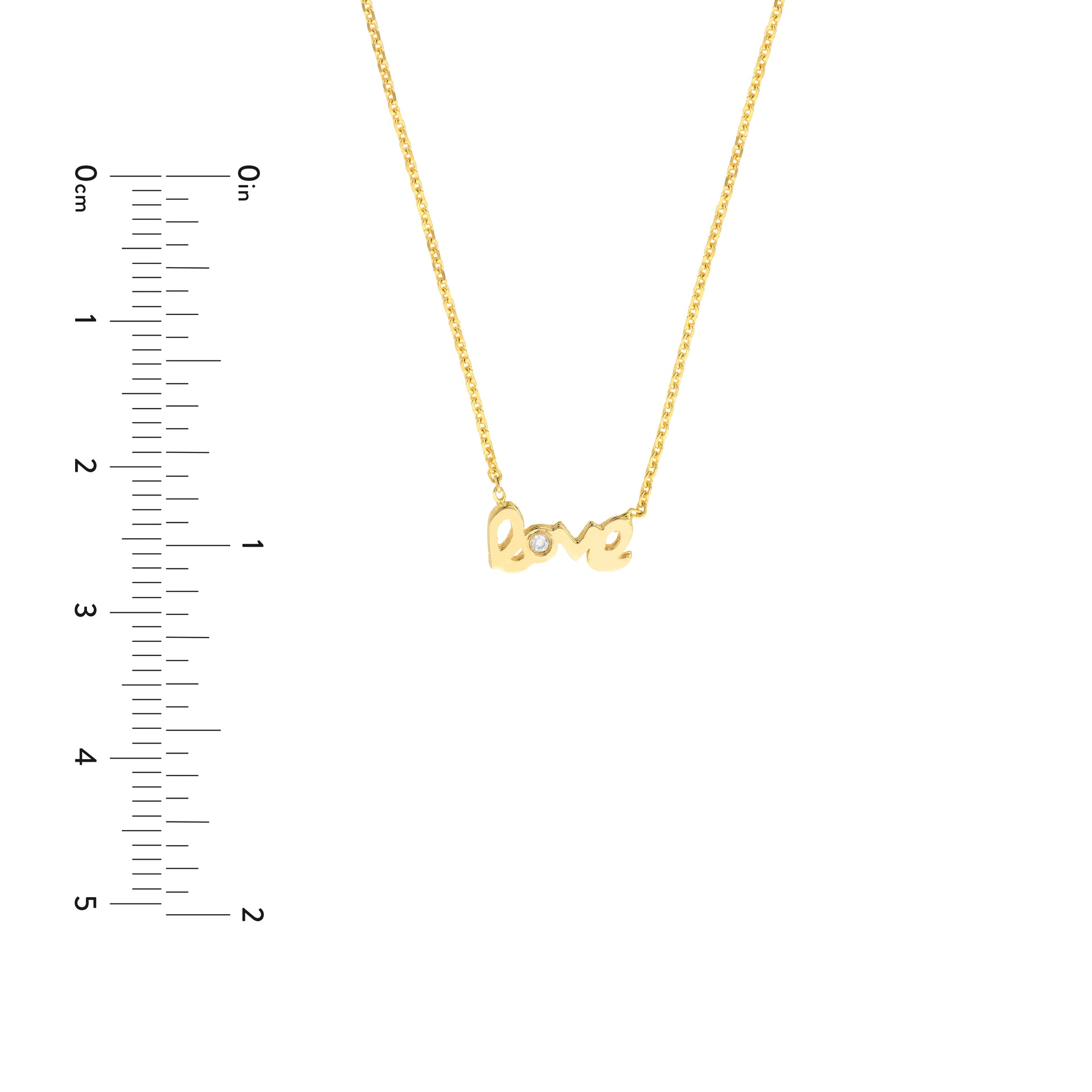 Mini Love Necklace with 1pt Diamond