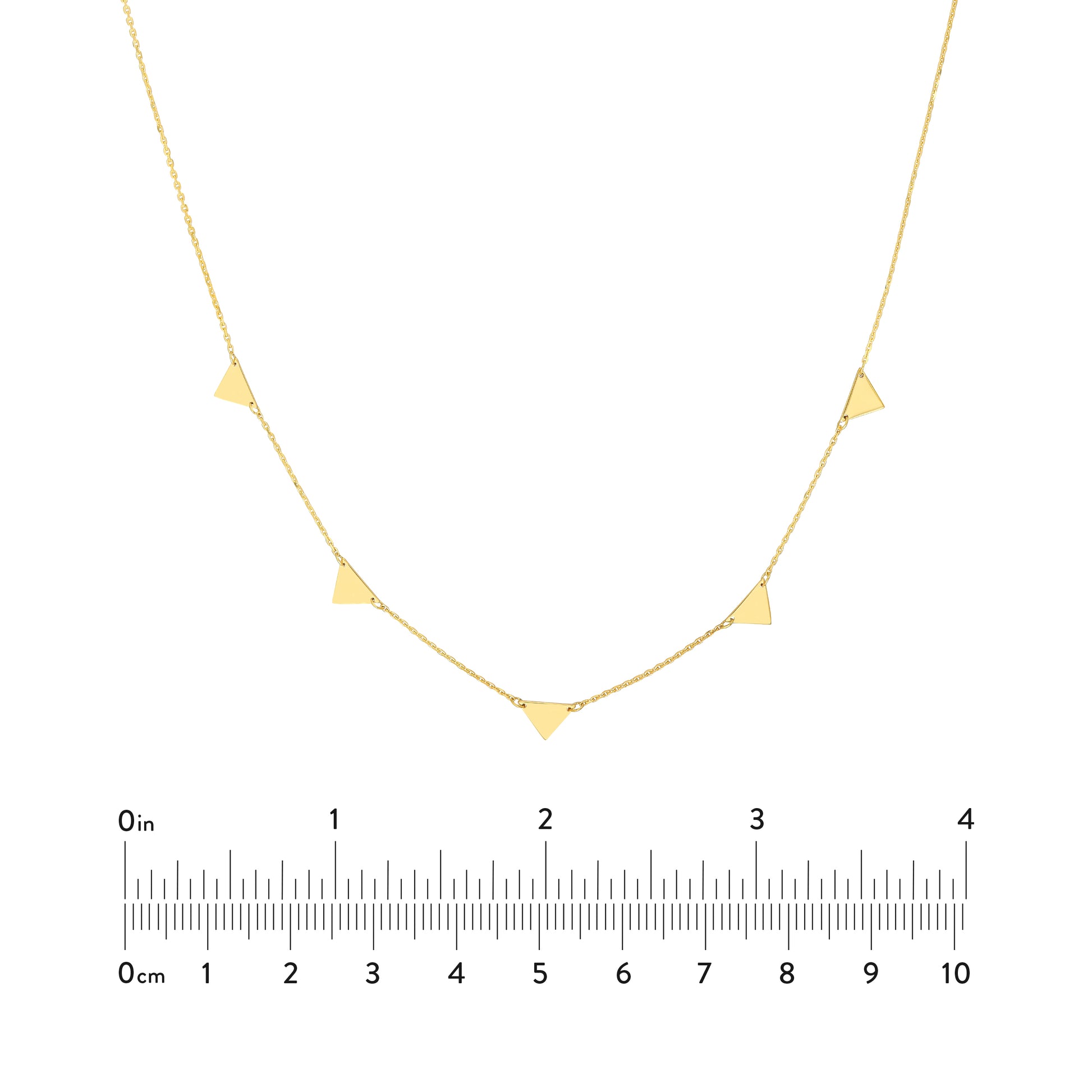 Mini Inverted Triangles Adjustable Necklace