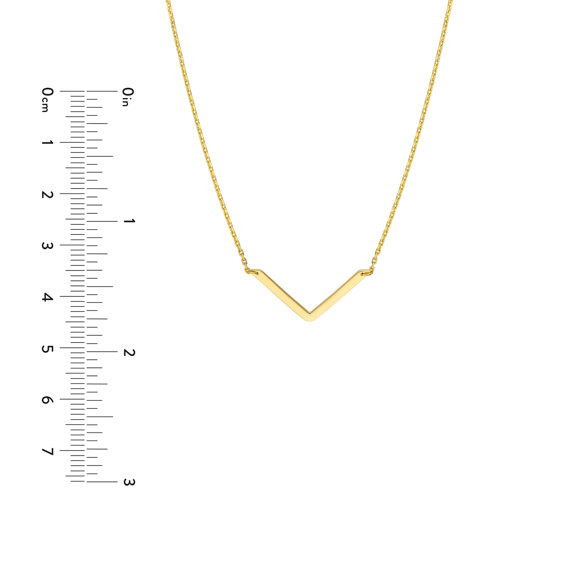 V on Chain Drop Adjustable Necklace