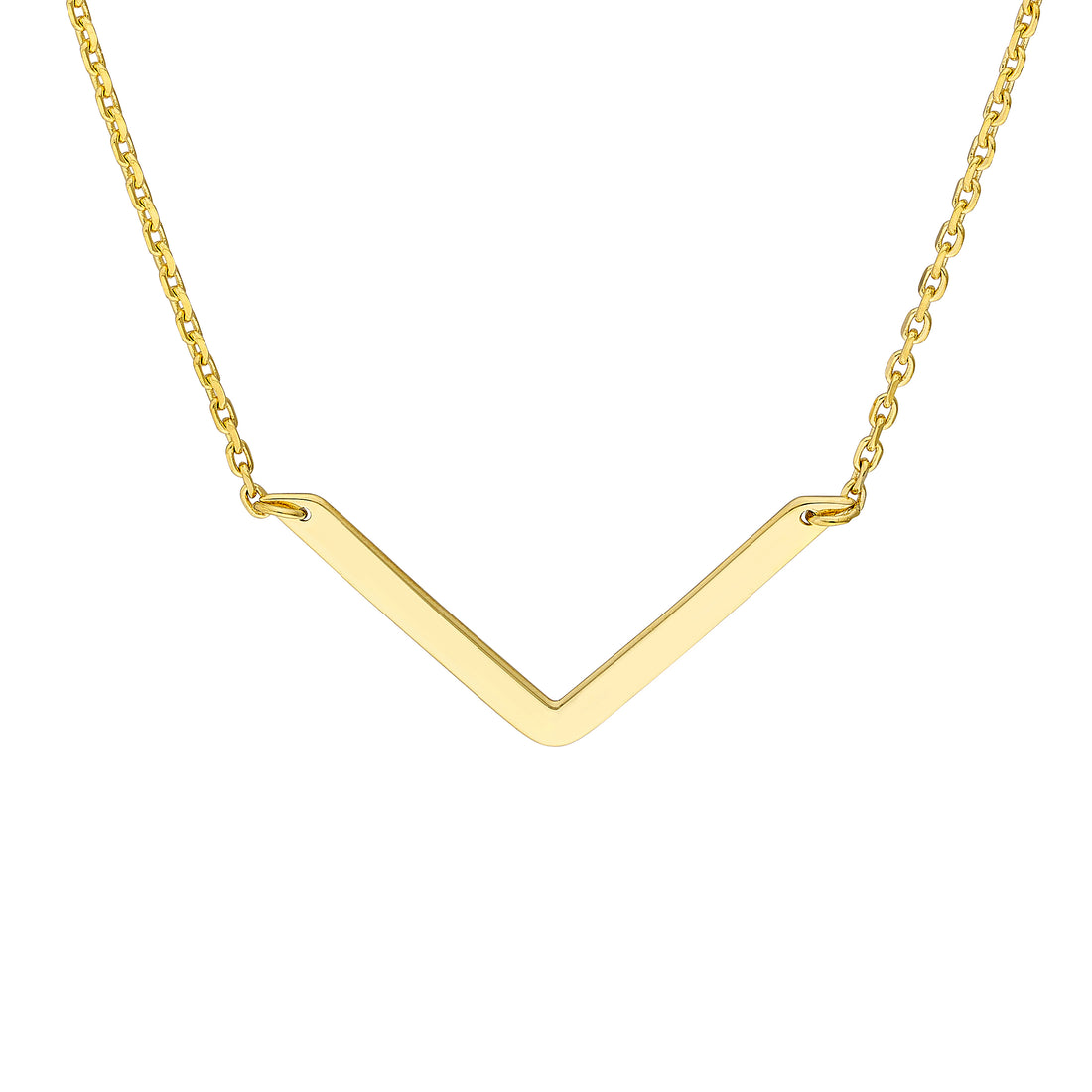 V on Chain Drop Adjustable Necklace