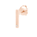 Mini Staple Bar Earrings with Diamond