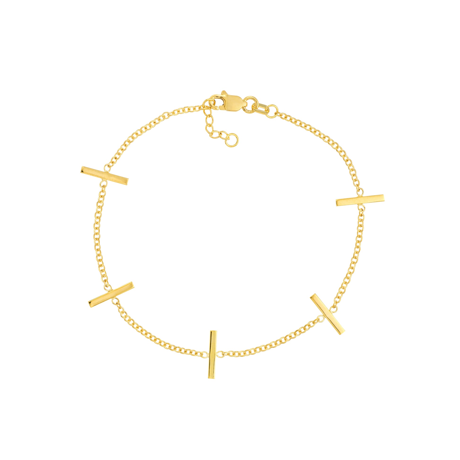 Upright Staple Bars Adjustable Bracelet
