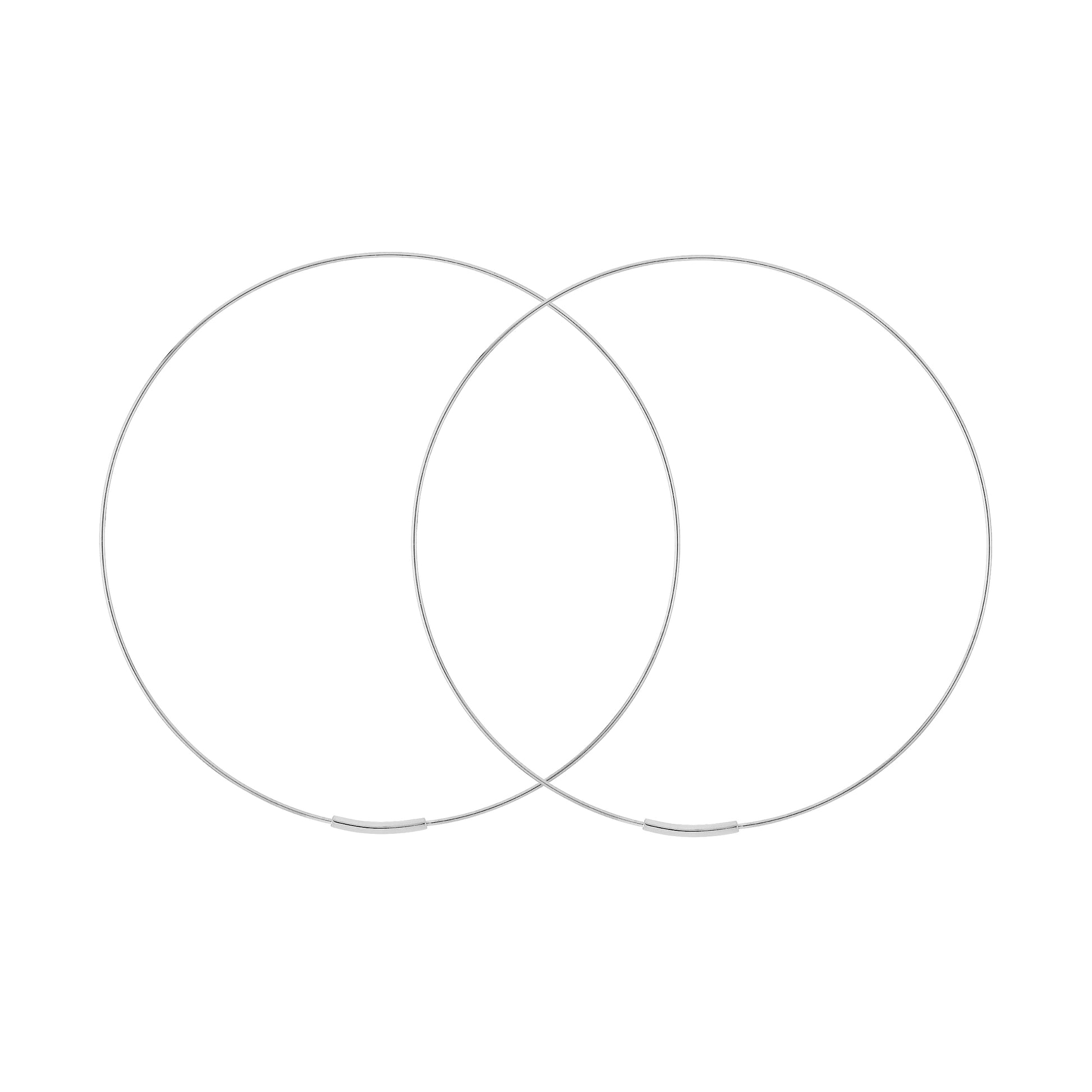 60mm Endless Wire Hoop Earrings