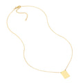 Engravable Rectangle Plate Adj. Necklace
