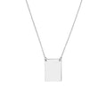 Engravable Rectangle Plate Adj. Necklace