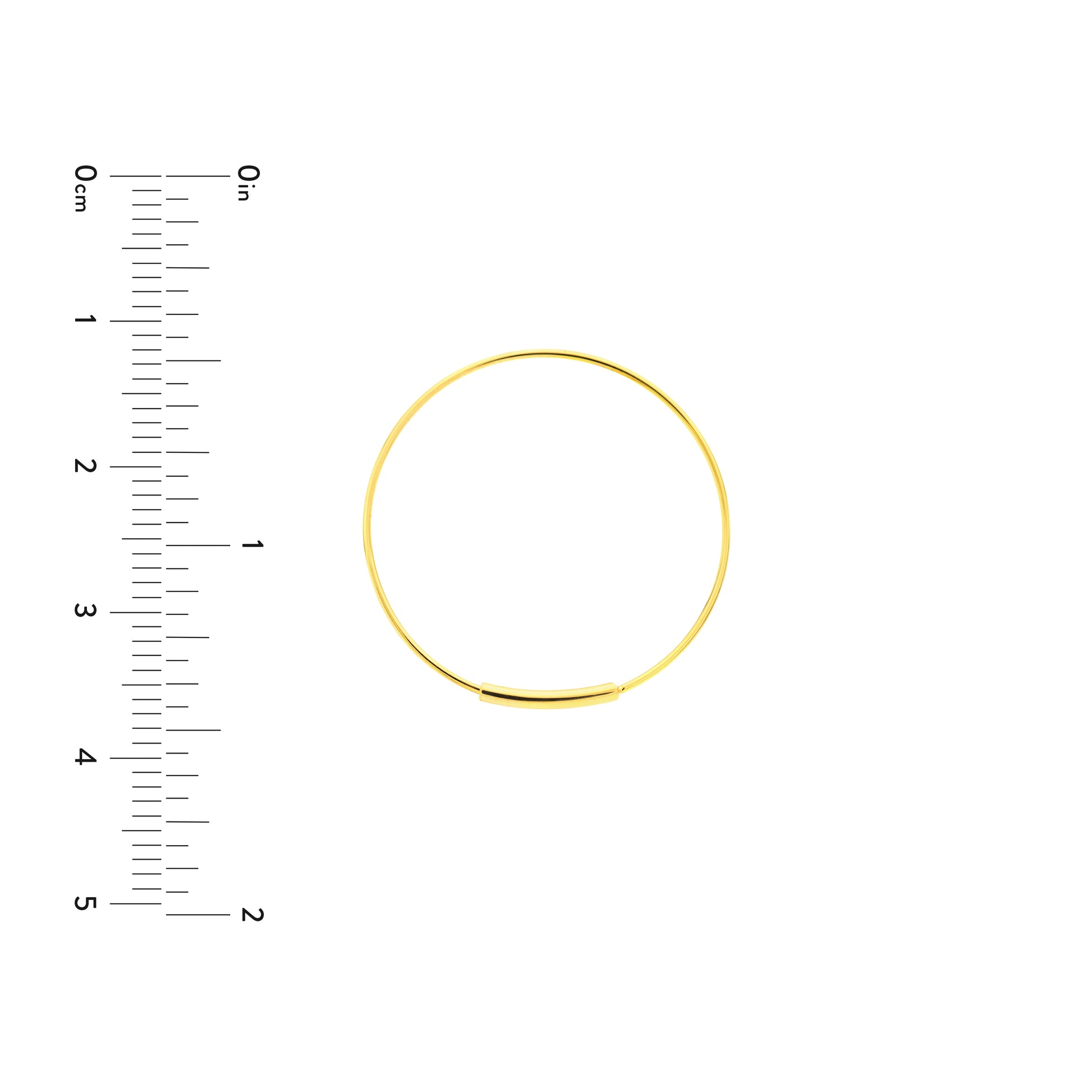 25mm Endless Wire Hoop Earrings