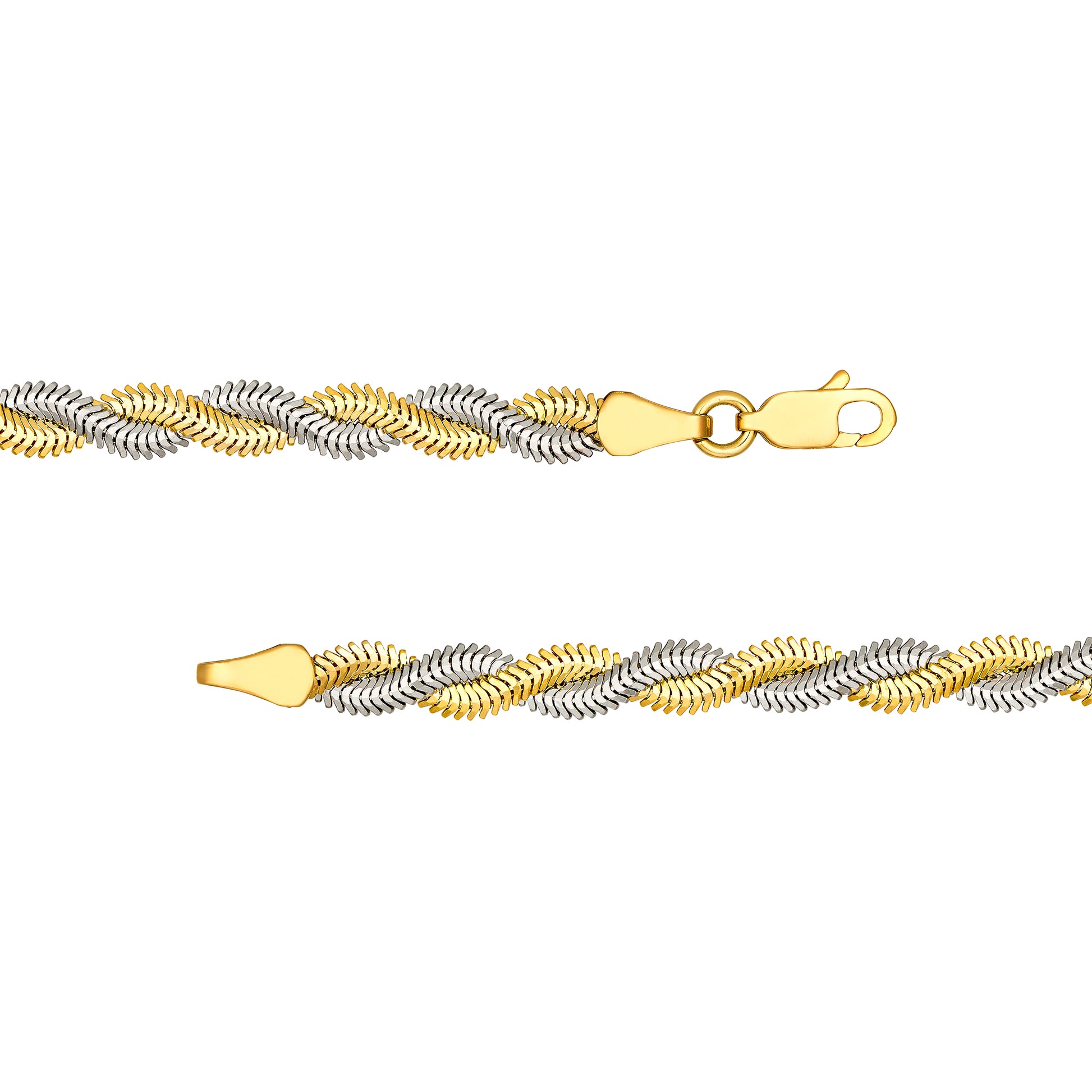 Two-Tone Braided Snake Chain