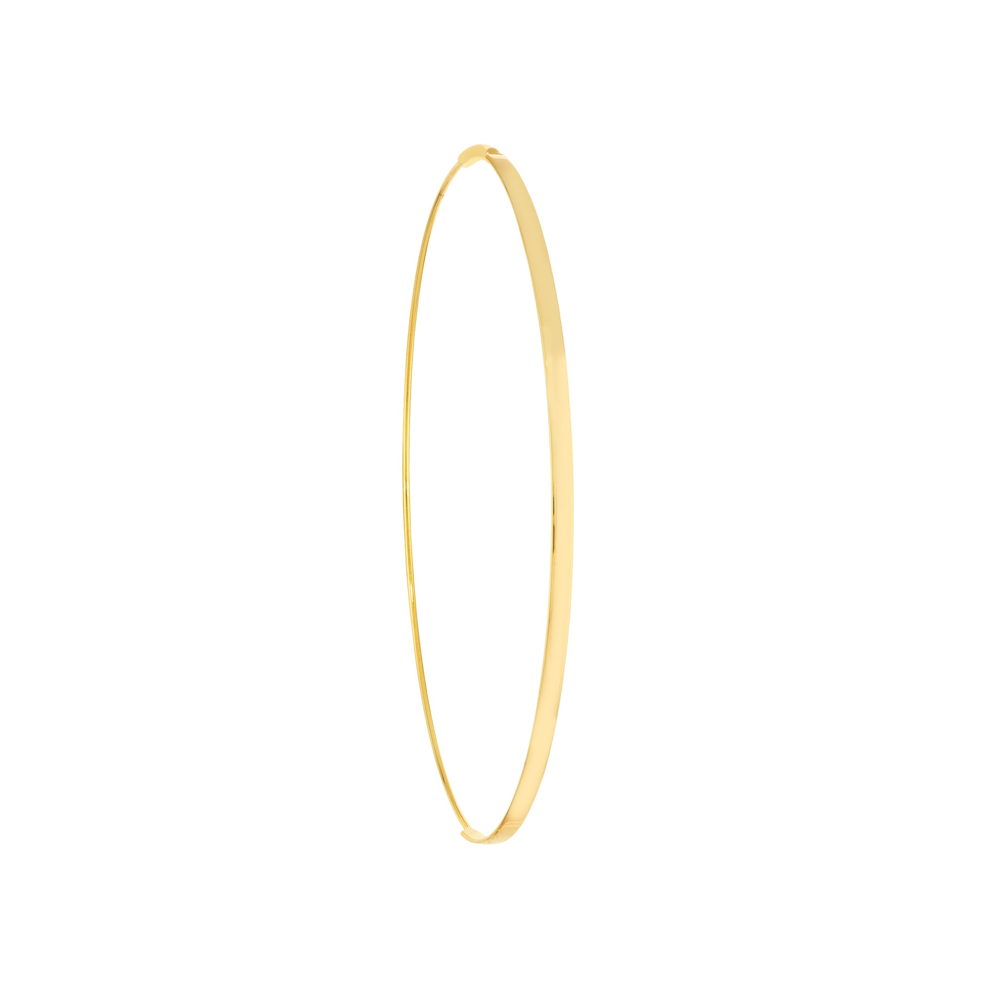 60mm Flat Wire Endless Hoop Earrings