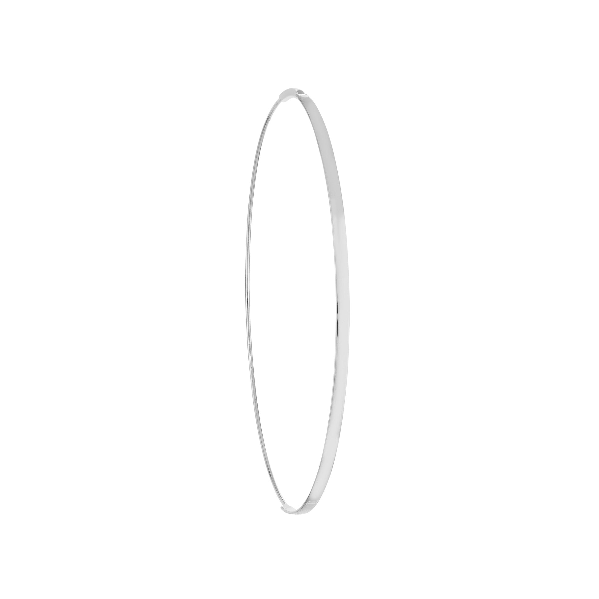 60mm Flat Wire Endless Hoop Earrings