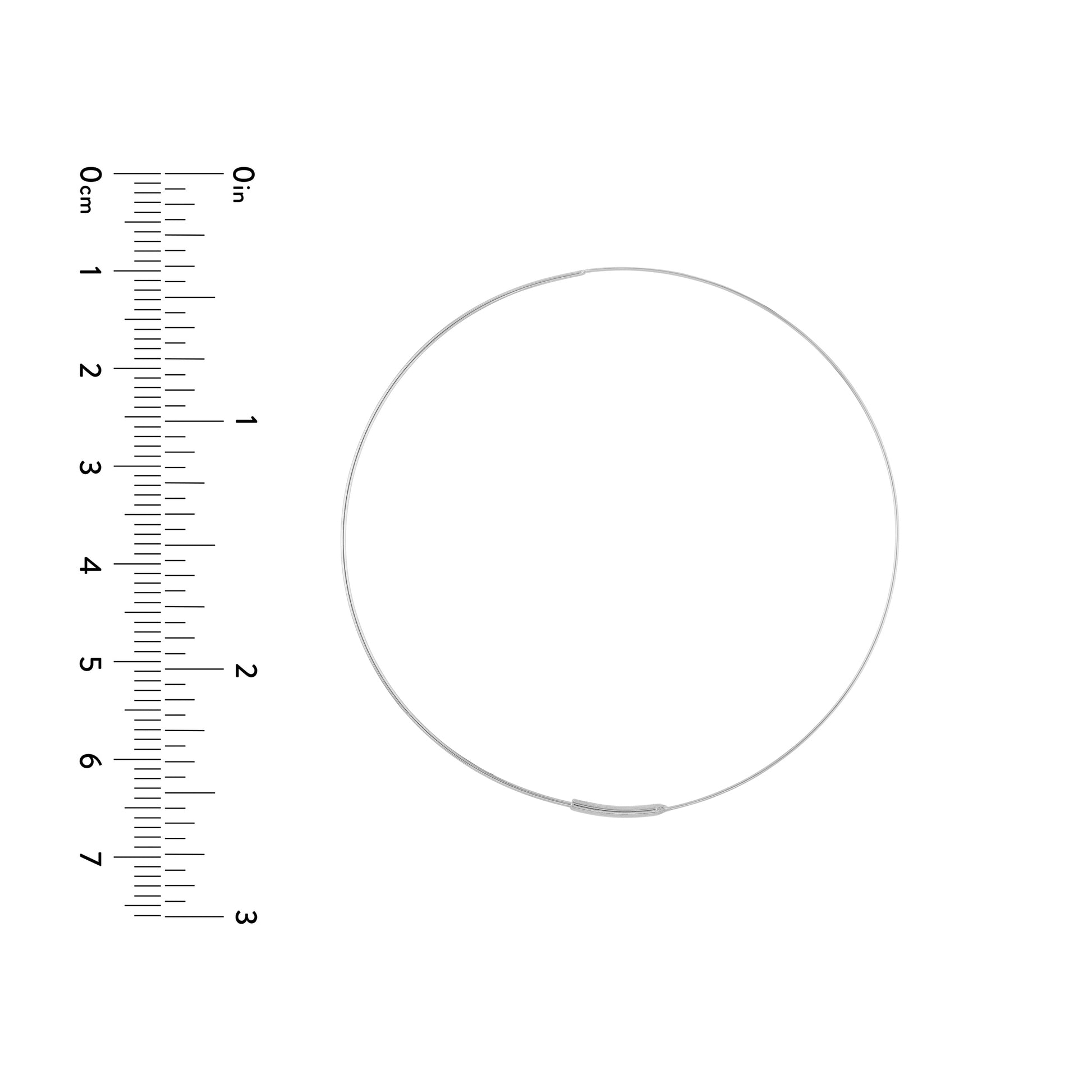 60mm Flat Wire Endless Hoop Earrings