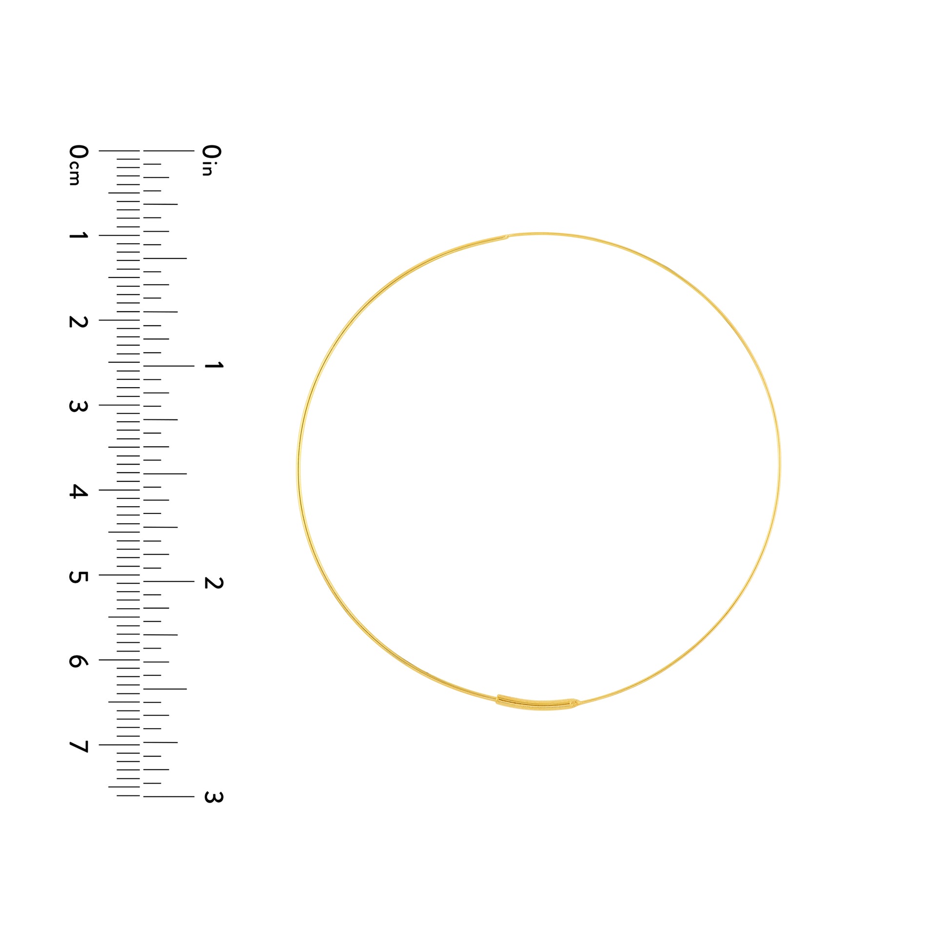 60mm Flat Wire Endless Hoop Earrings