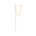 Front to Back Staple Bar Drop Chain Earrings