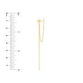 Front to Back Staple Bar Drop Chain Earrings
