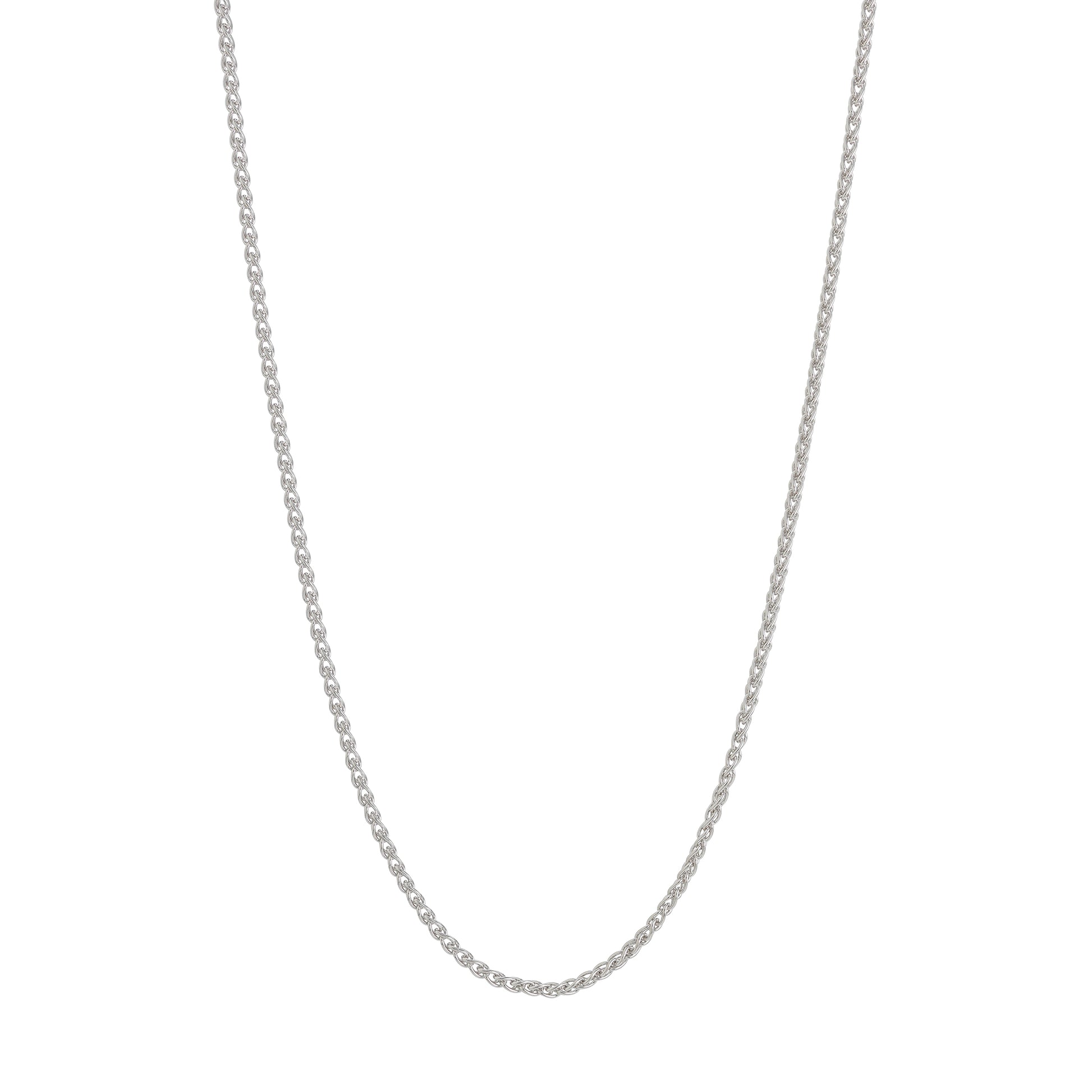 Sterling Silver 1.25mm Adjustable Wheat Chain