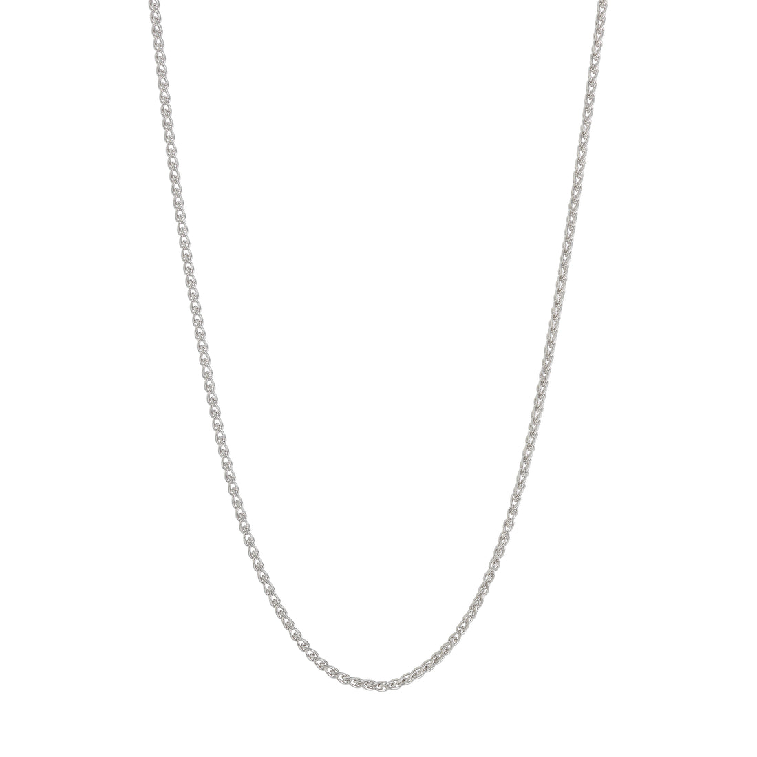 Sterling Silver 1.25mm Adjustable Wheat Chain