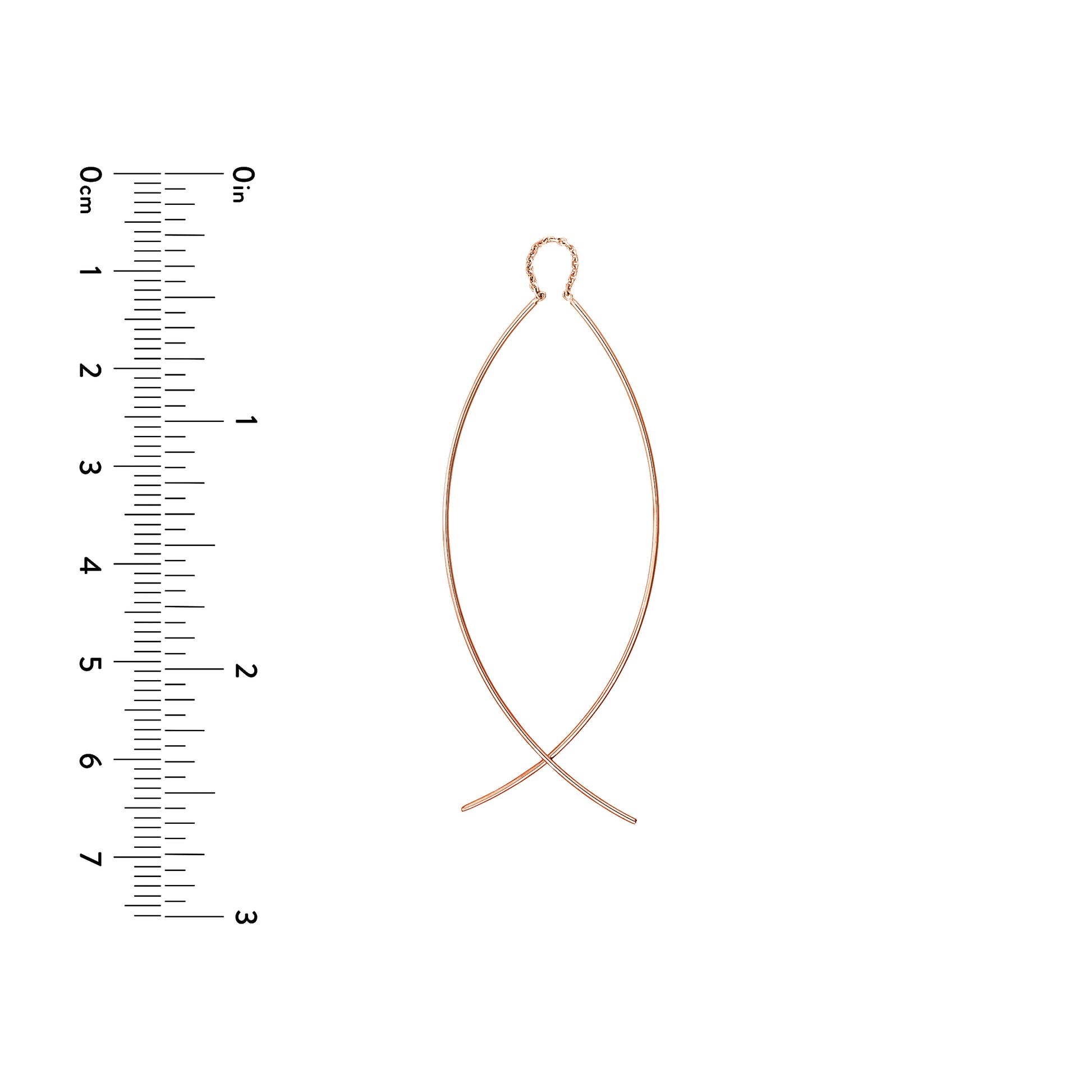 Curved Wire Threader Earrings