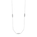 Sterling Silver Marquise Station Long Necklace