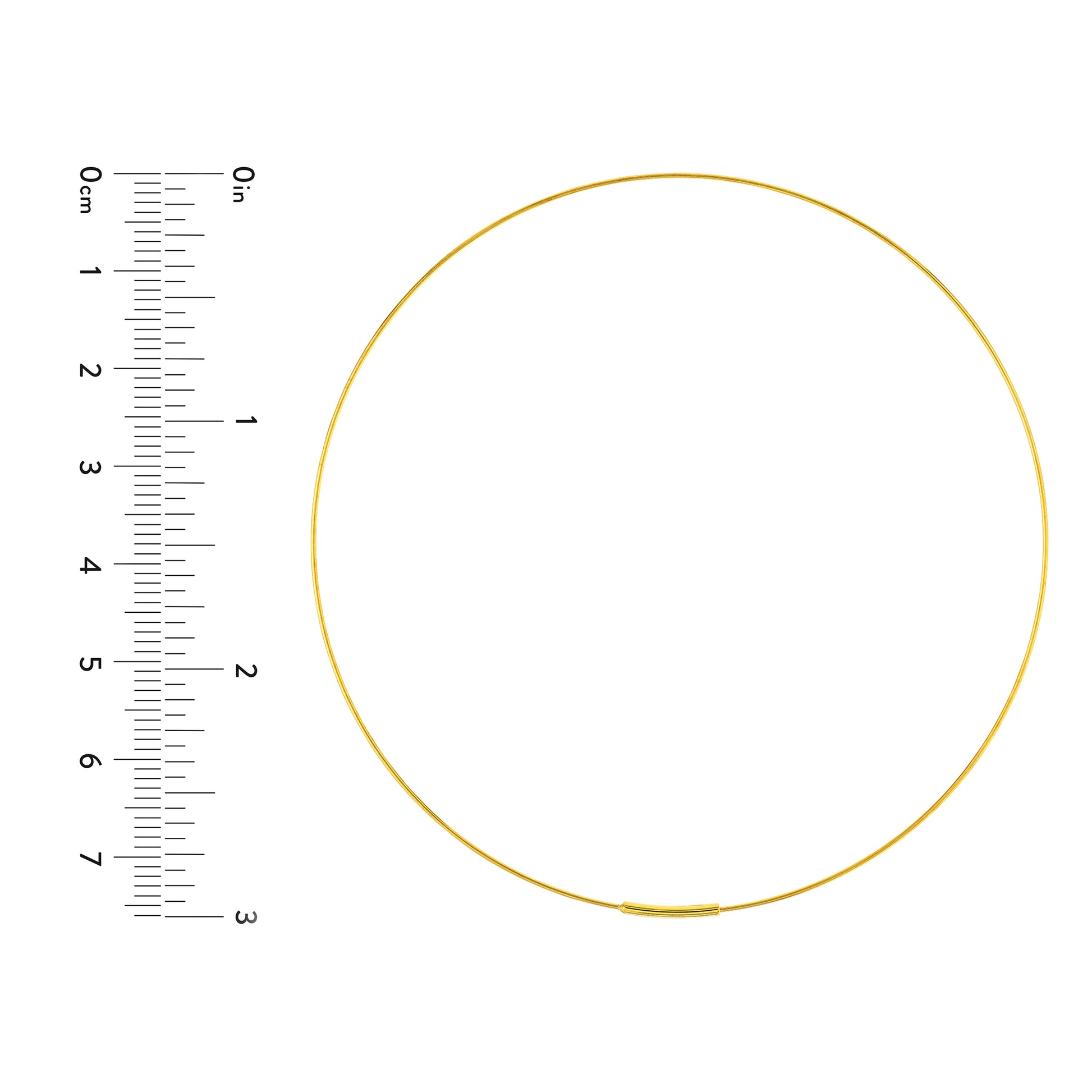 75mm Endless Wire Hoop Earrings