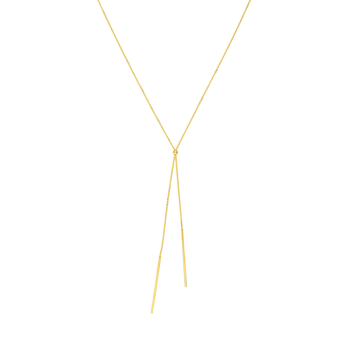 Double Staple Bar Lariat Necklace