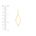 Open Diamond-Shaped Dangle Earrings