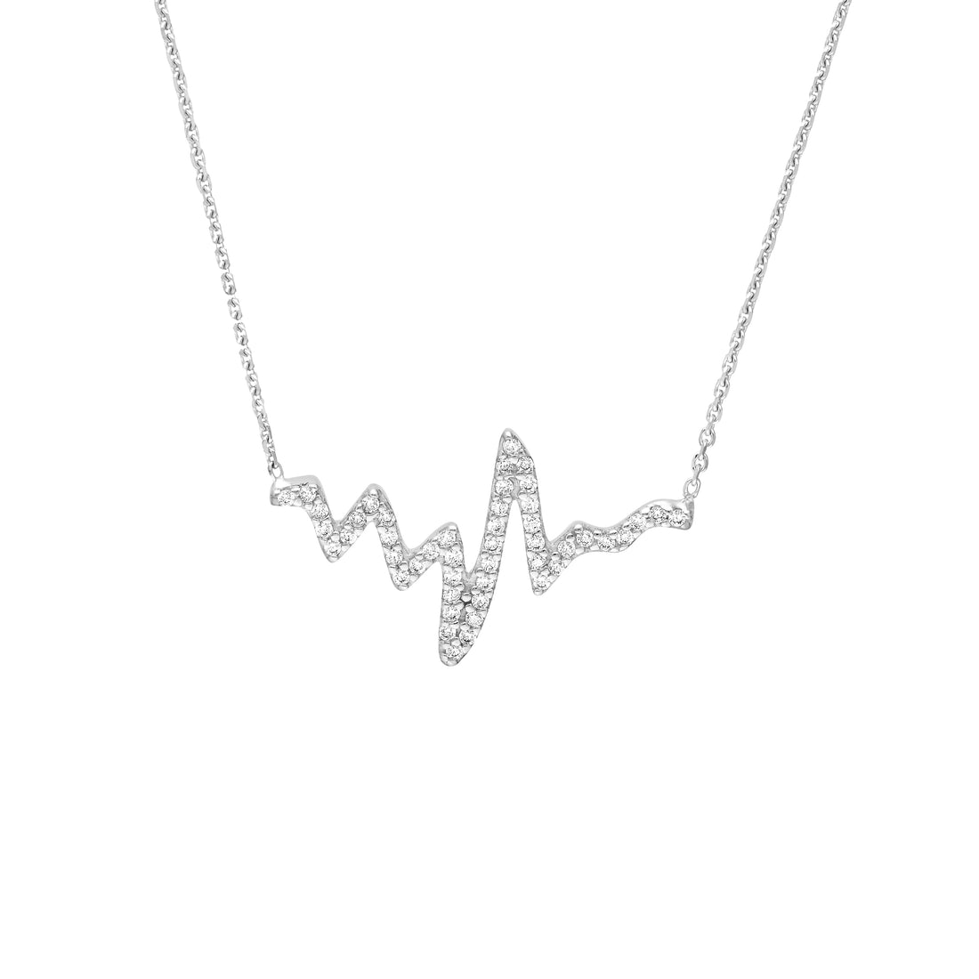 CZ Heartbeat Adjustable Necklace