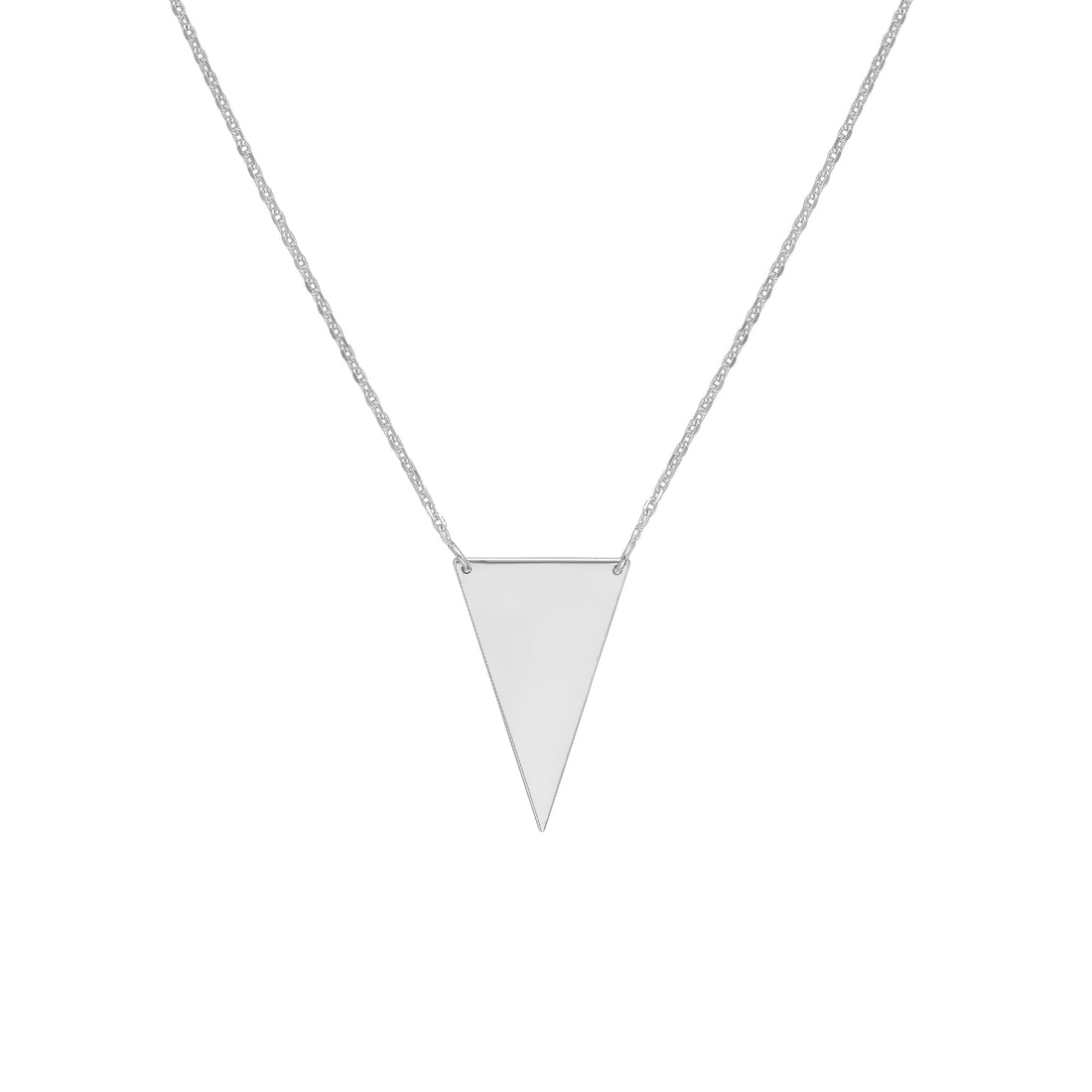 Spear Tip Necklace in Plated Sterling Silver