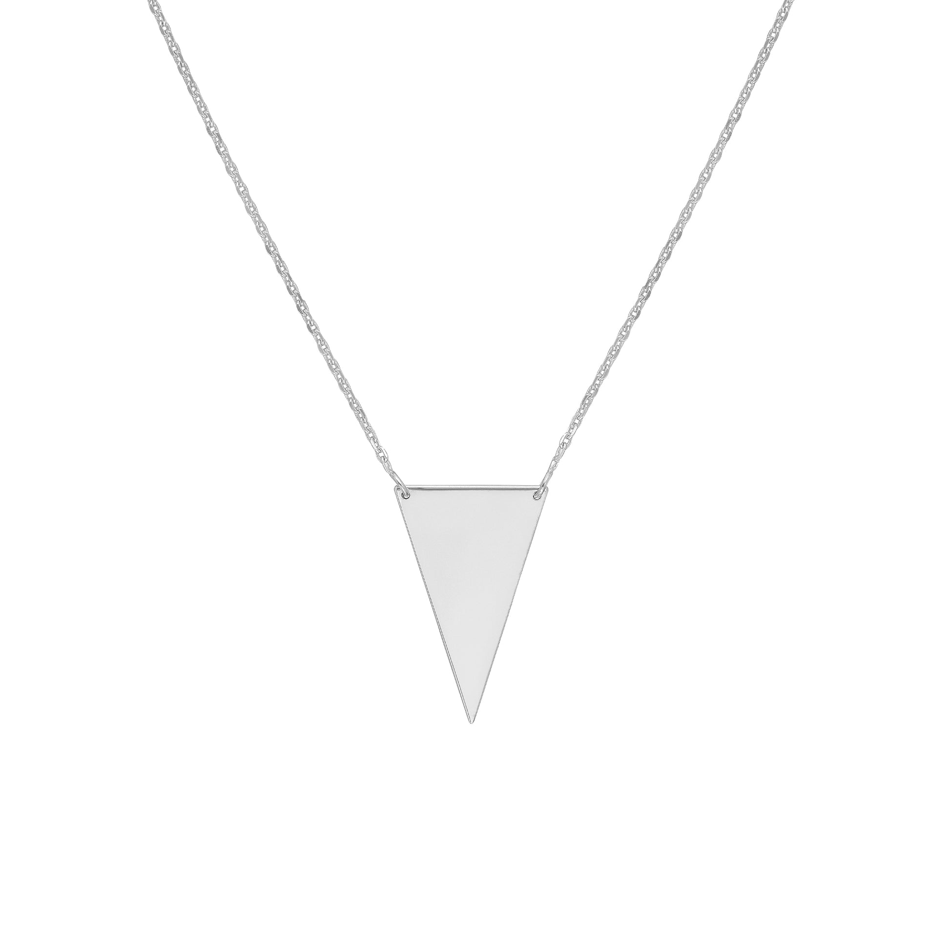 Spear Tip Necklace in Plated Sterling Silver