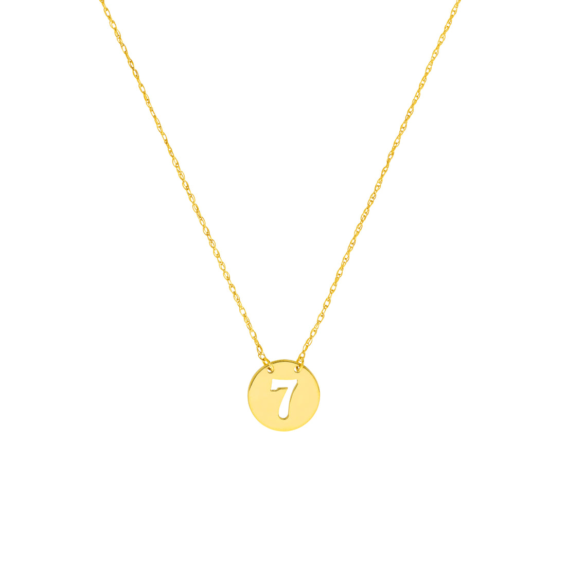 So You Cutout No.7 Mini Disc Necklace