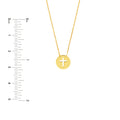 So You Cross Cutout Mini Disc Adj Necklace