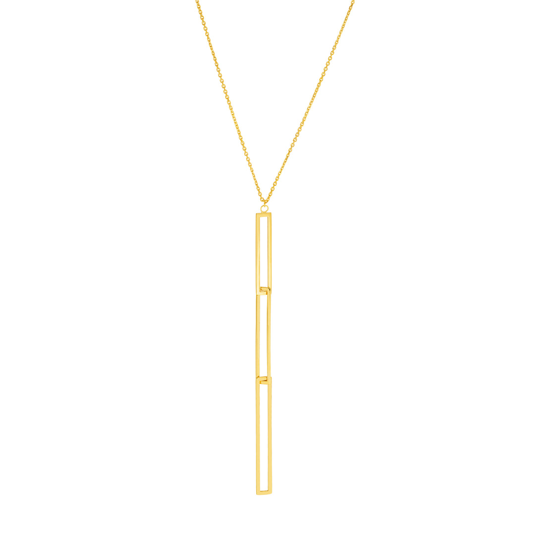 Interlocking Open Rectangles Necklace
