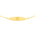 Engravable Initial ID Bar Bolo Bracelet
