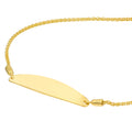 Engravable Initial ID Bar Bolo Bracelet