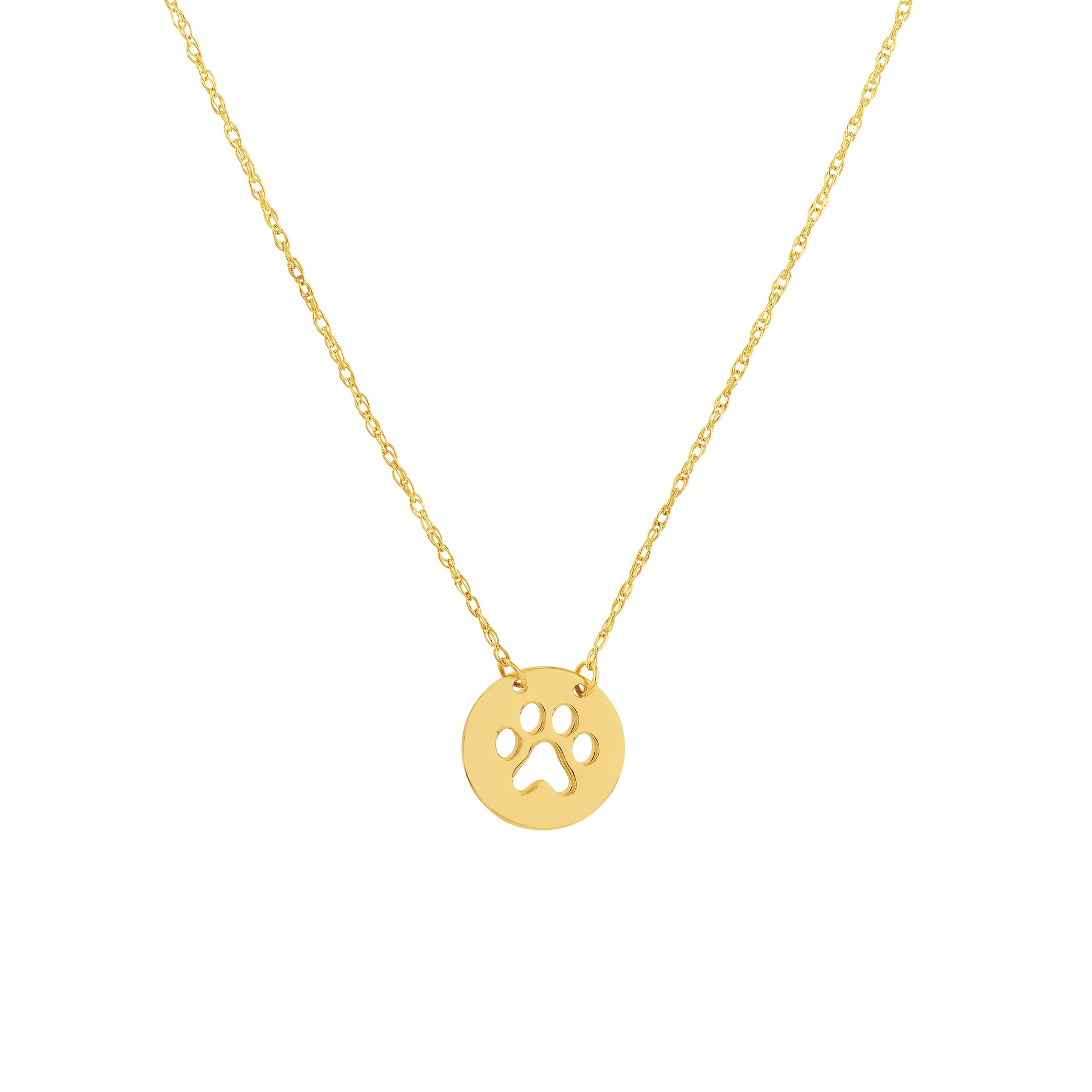 So You Cutout Paw Mini Disc Adj Necklace