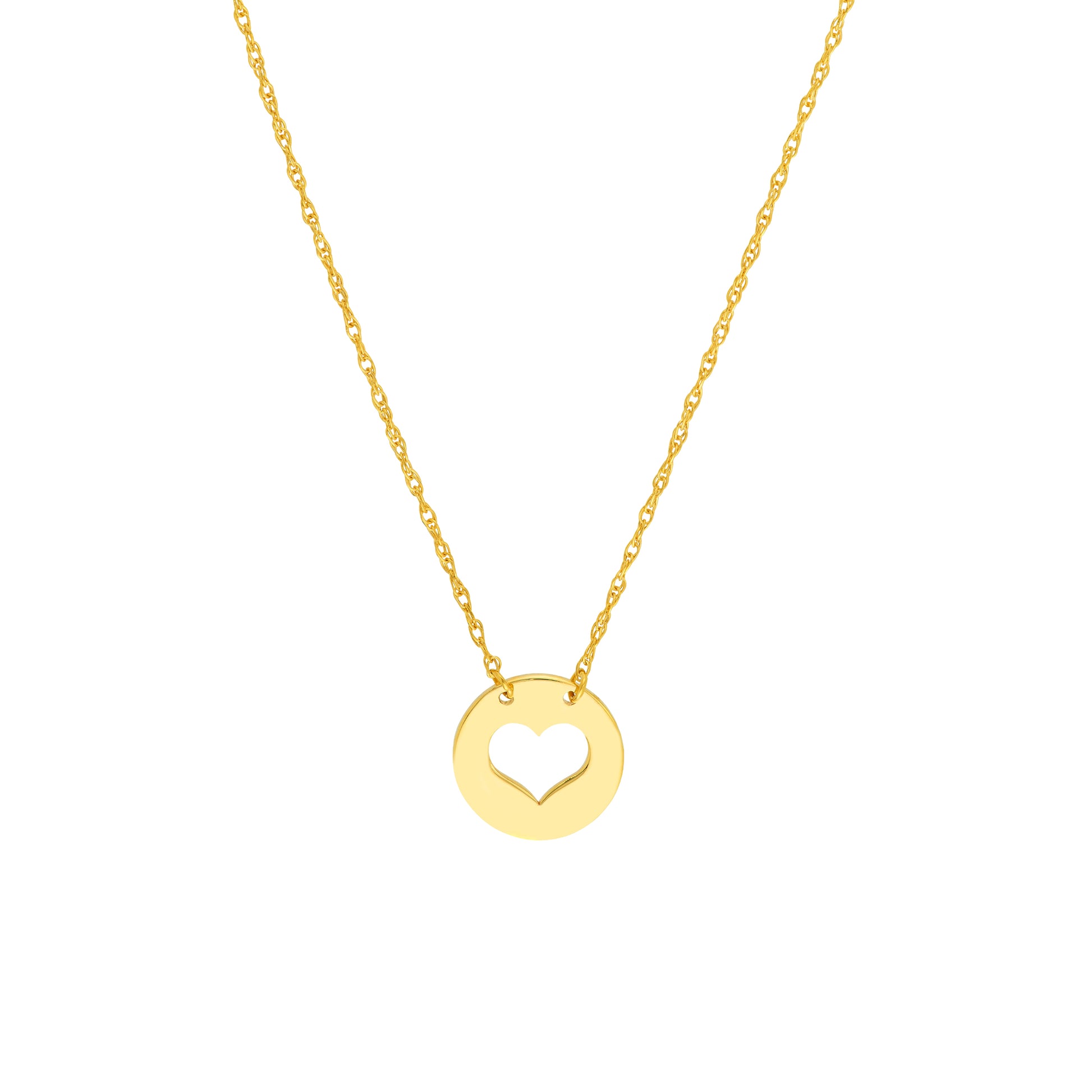 So You Cutout Heart Mini Disc Adjustable Necklace