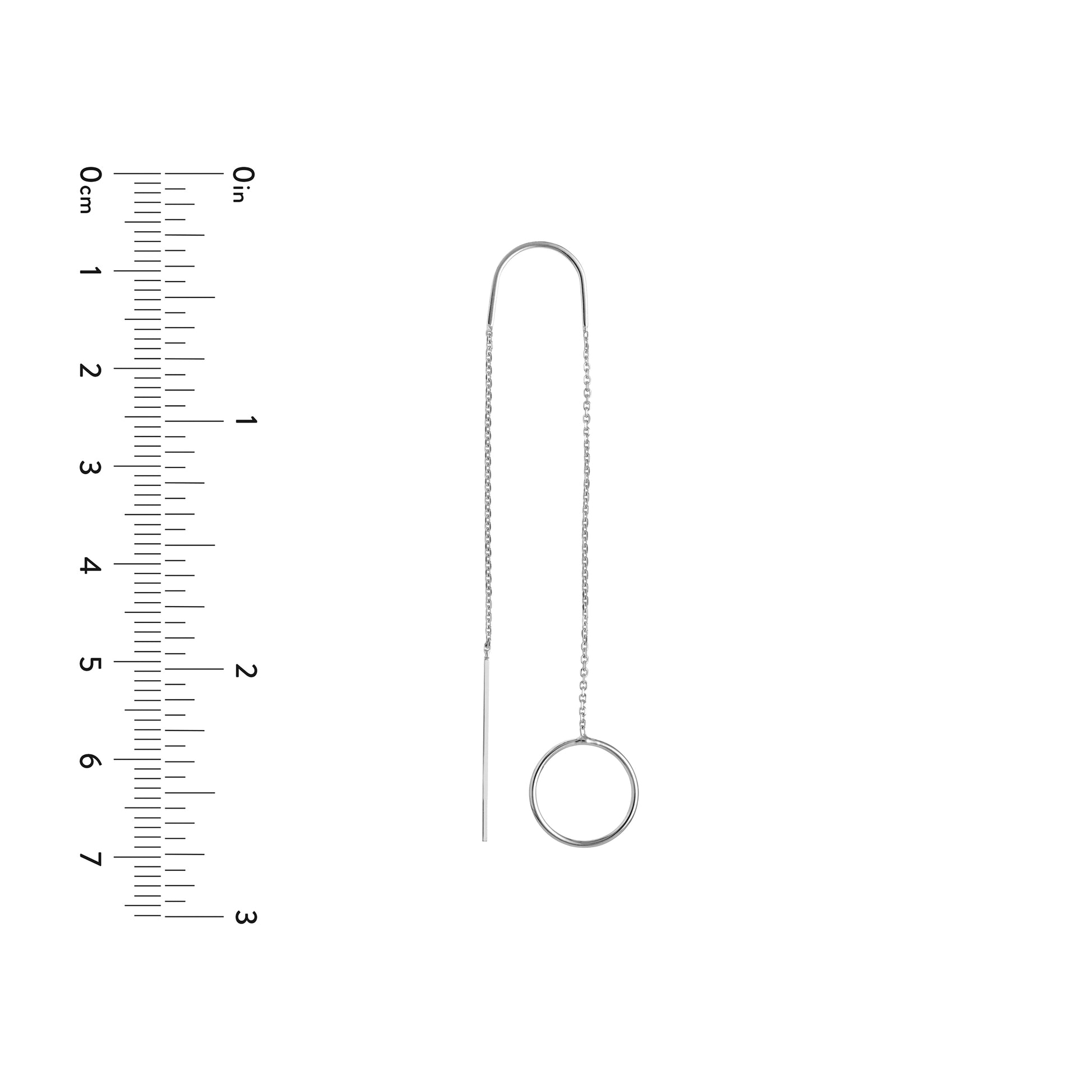 Open Disc Threader Earrings