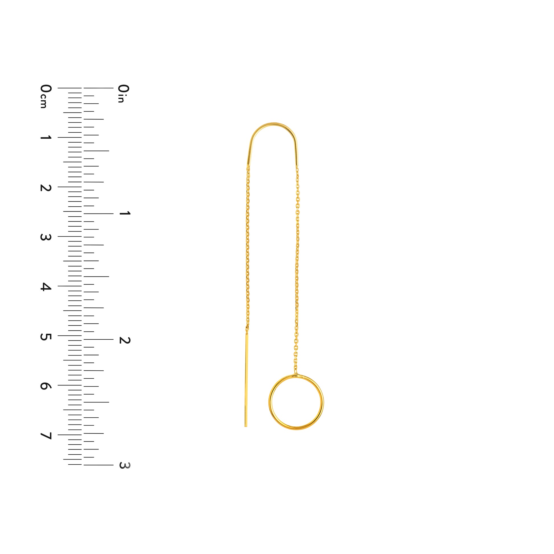 Open Disc Threader Earrings