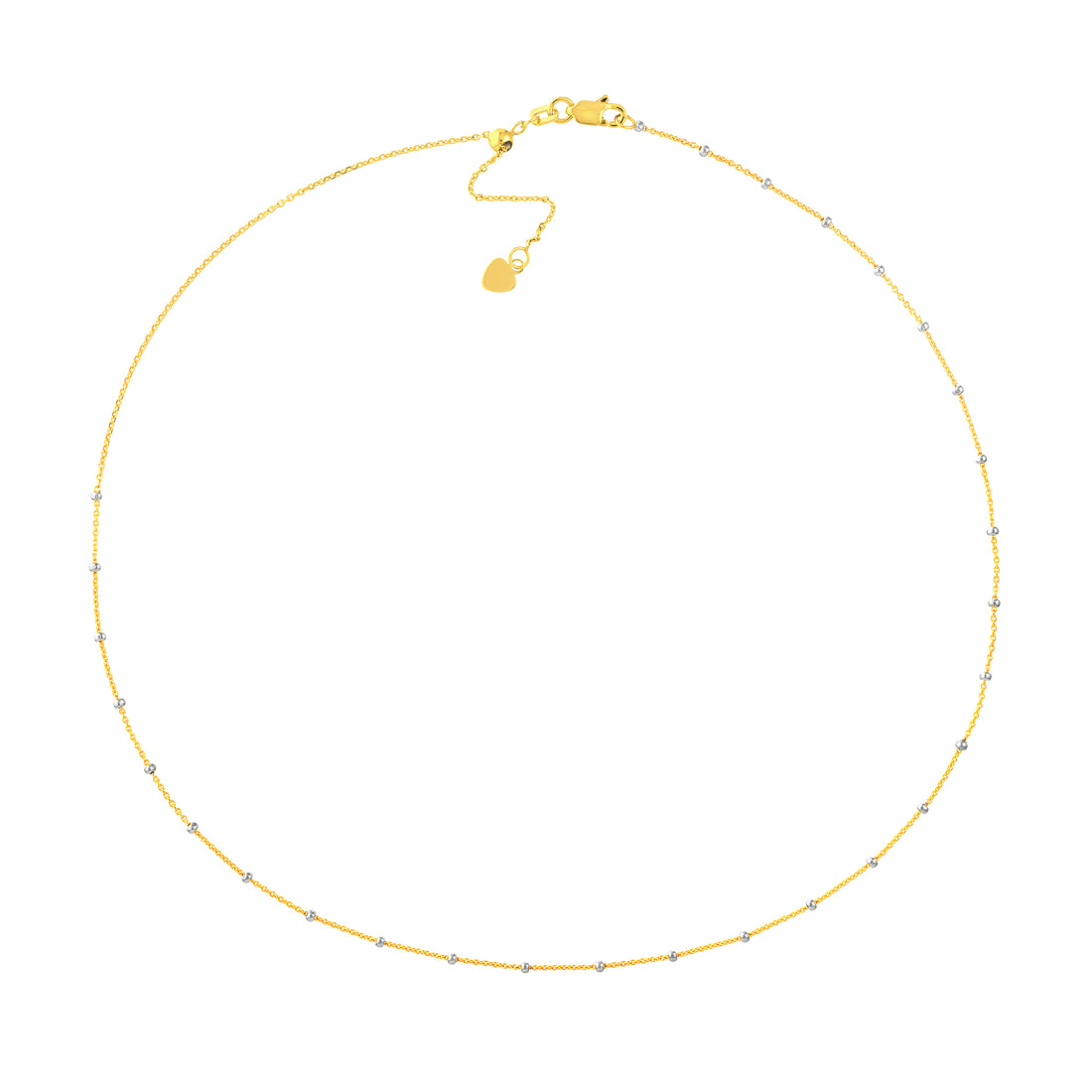 Two-Tone Saturn Chain Adjustable Choker