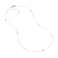 Moon Cut Bead Stations Adjustable Necklace
