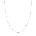 Moon Cut Bead Stations Adjustable Necklace