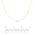 Moon Cut Bead Stations Adjustable Necklace