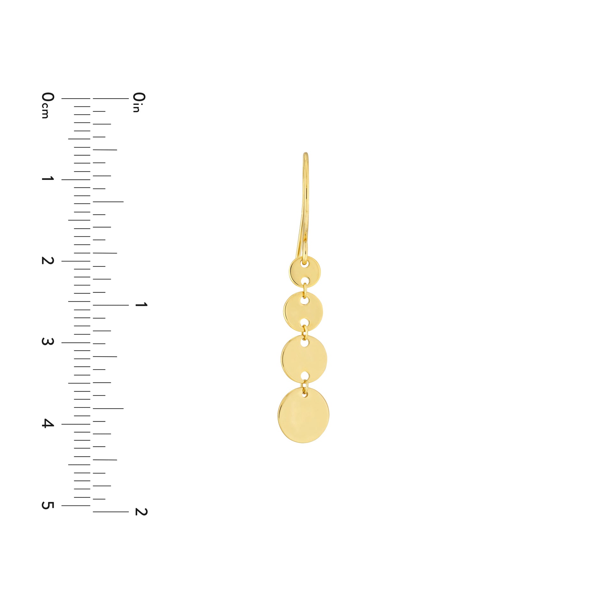Graduated Disc Dangle Earrings