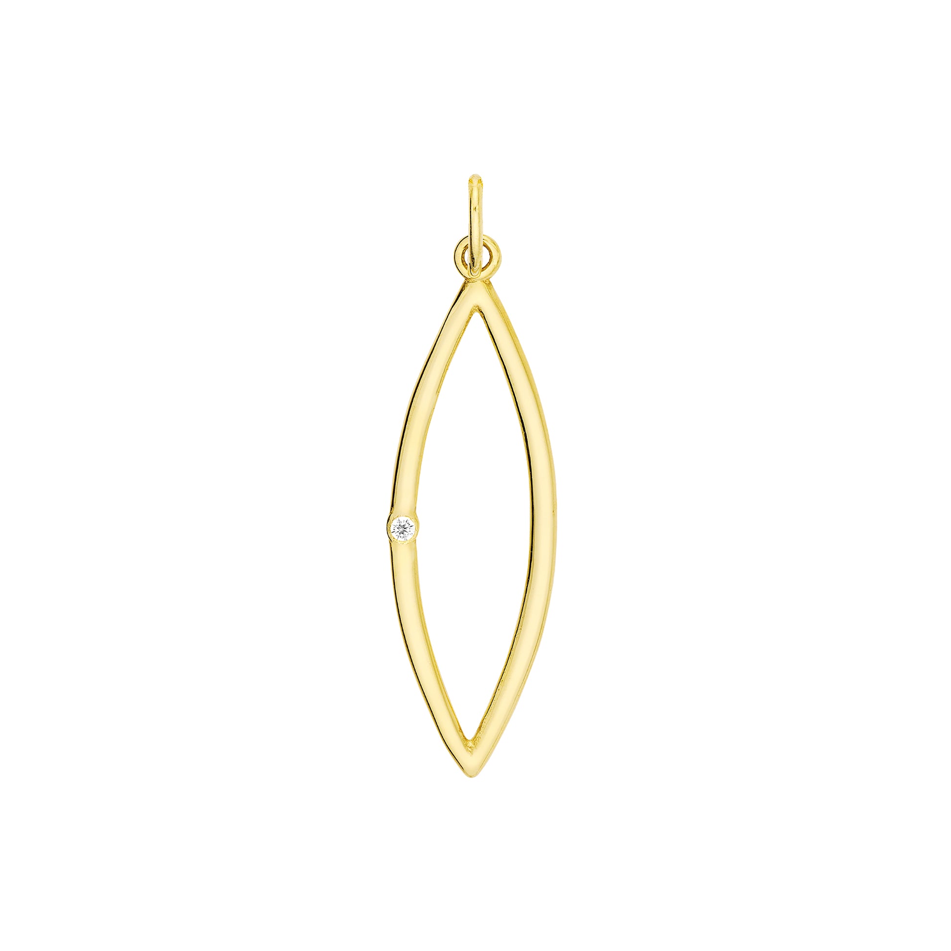 Open Marquise Pendant with 1pt Diamond