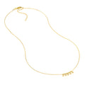 Mini Diamond Bezel and Bead Necklace