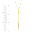 Diamond and Polished Bars Lariat Necklace
