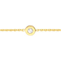 Bezel Set Diamond Adjustable Choker
